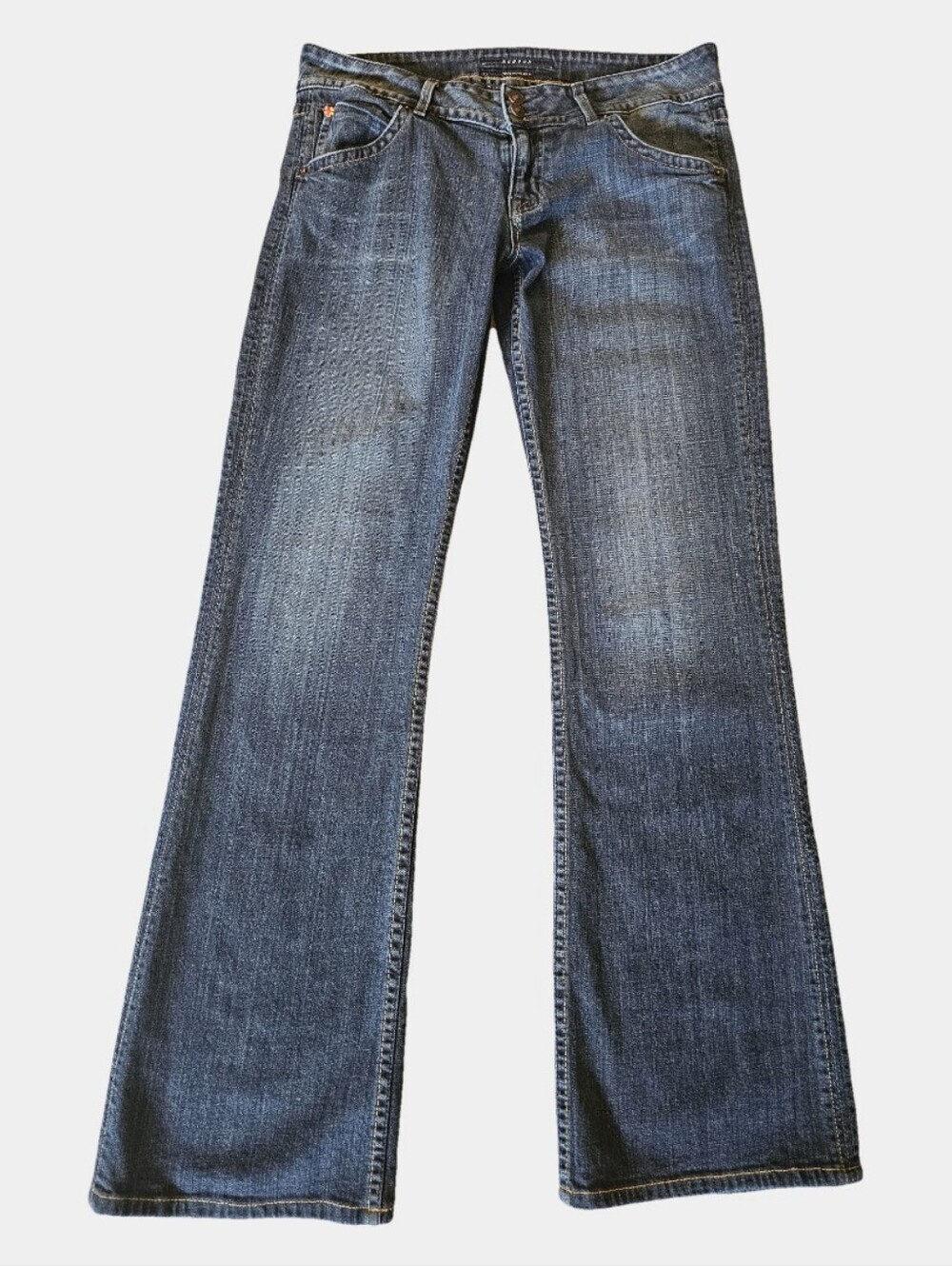 Hudson Low-Rise Dark Wash Backflap Pockets Bootcut Jeans Size 31